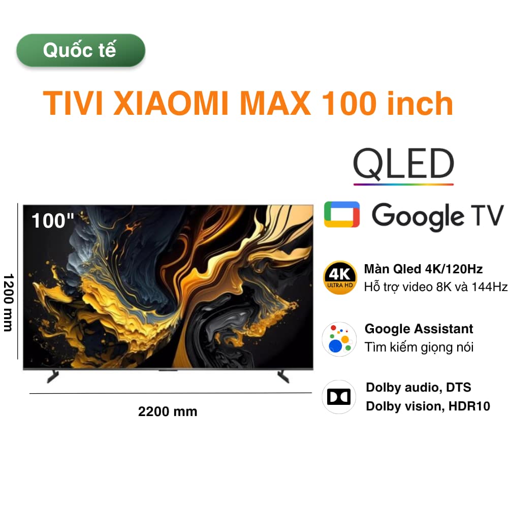 Tivi Xiaomi Max 100 inch bản quốc tế tổng kho điện máy giá tốt