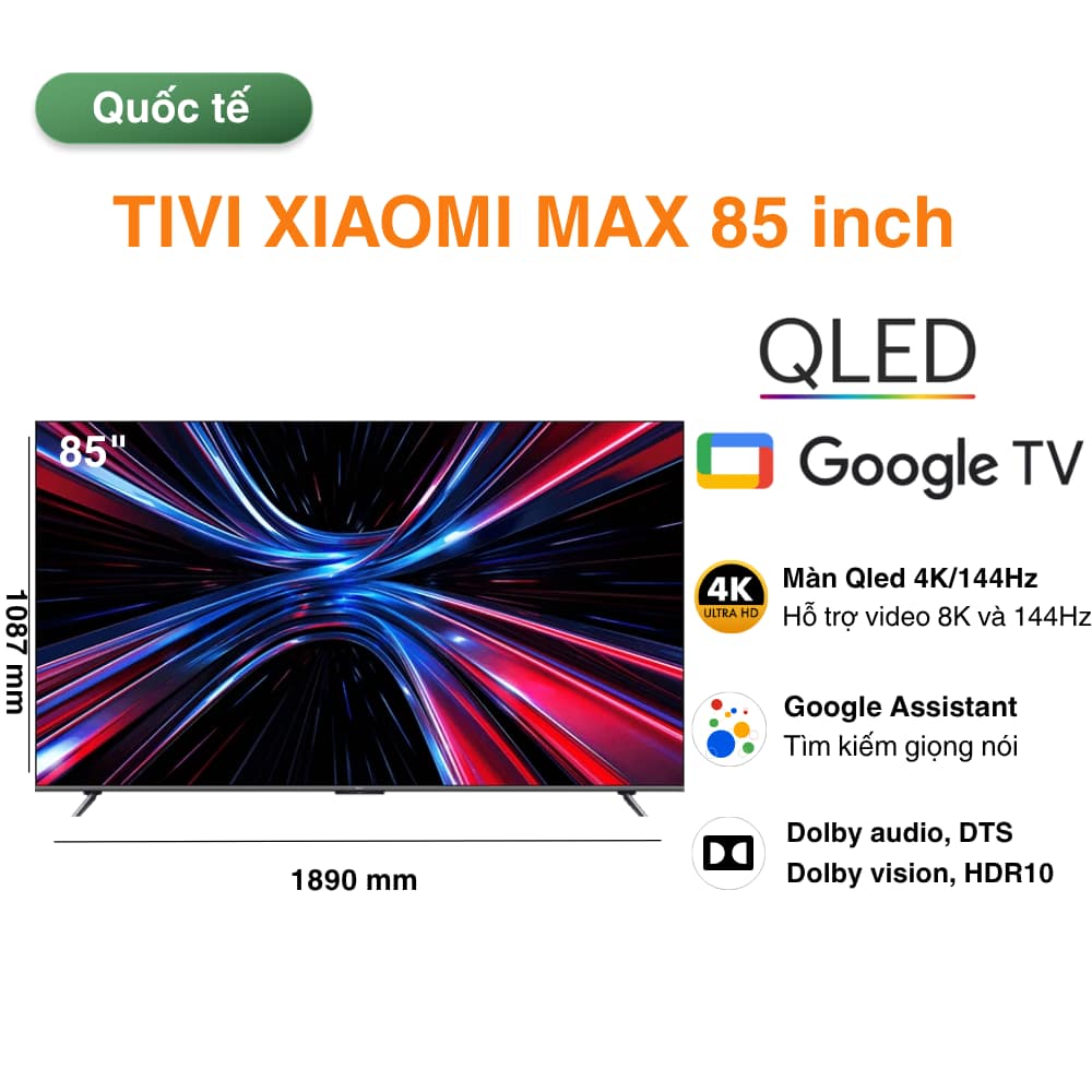 tổng kho tivi Xiaomi qled max 85 inch giá tốt