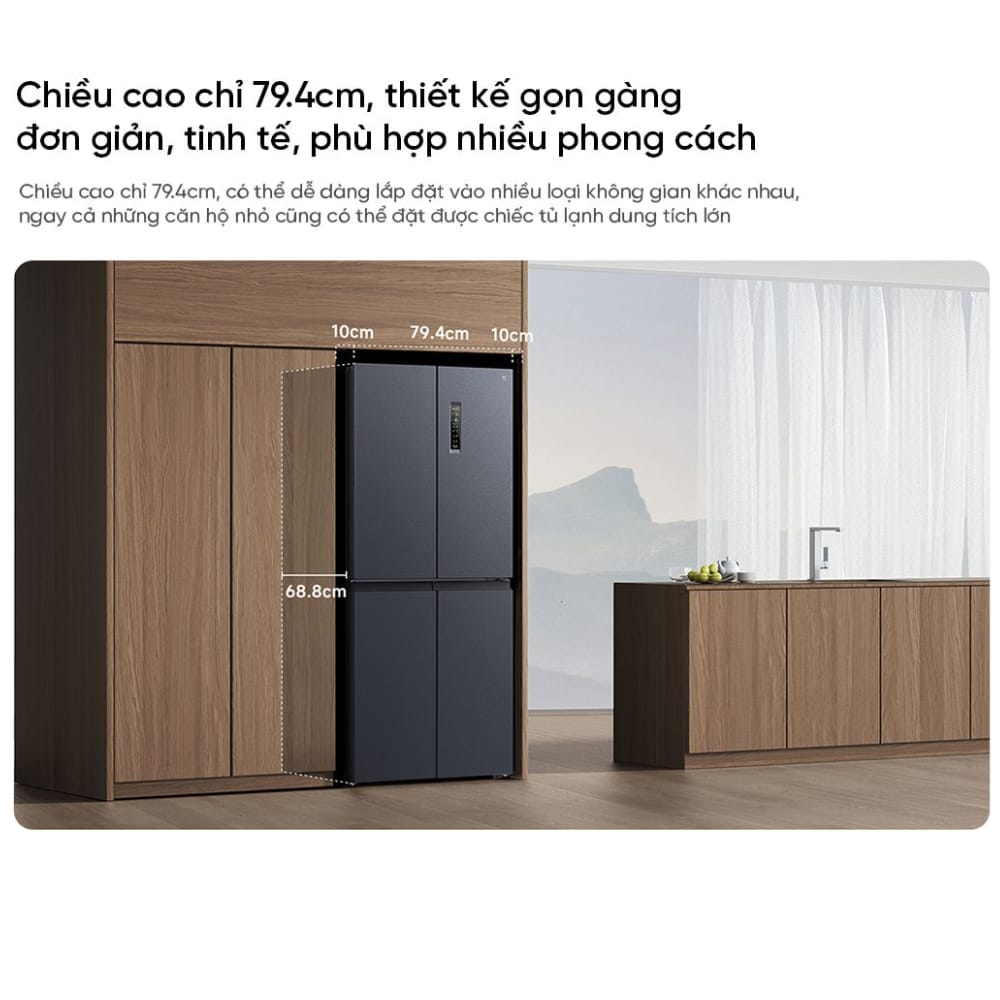 thiết kế tủ lạnh nhỏ gọn dễ lắp đặt