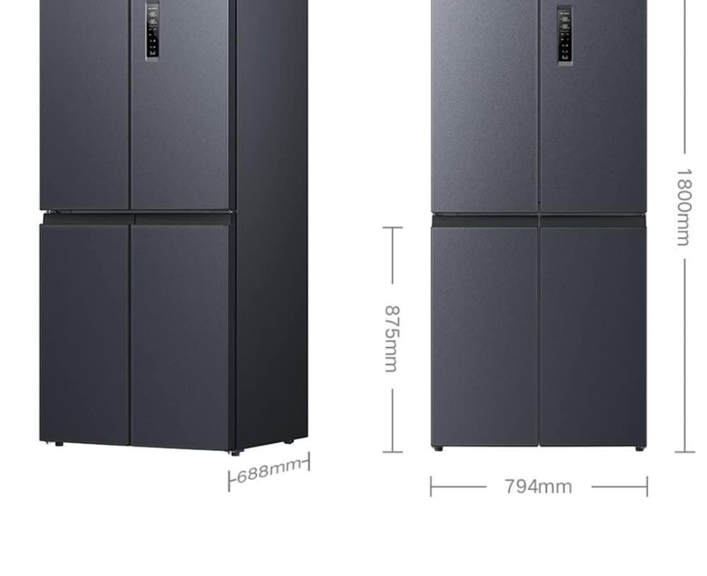 Kích thước tủ lạnh Xiaomi Mijia 4 cánh 430L