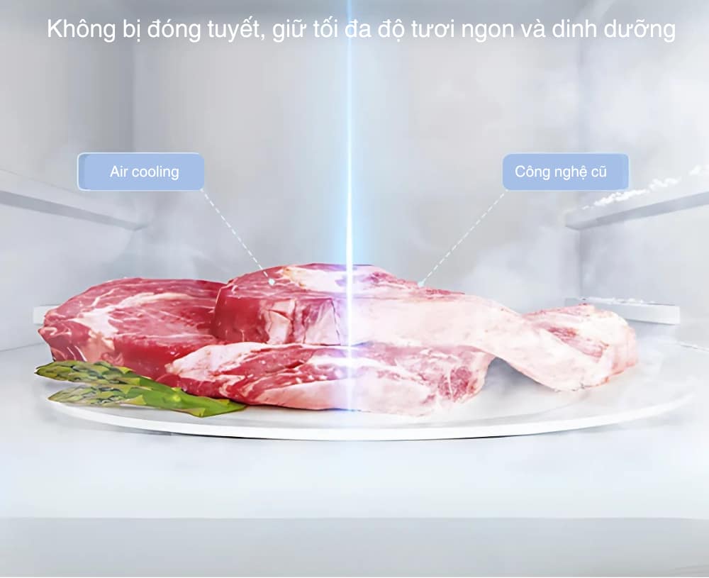 Tủ lạnh Xiaomi 606L làm lạnh sâu không bị đóng tuyết