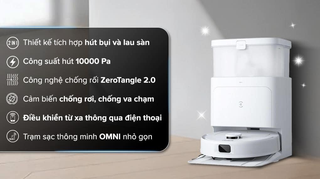 Ưu điểm nổi bật Robot hút bụi lau nhà Ecovacs N30 Pro Omni
