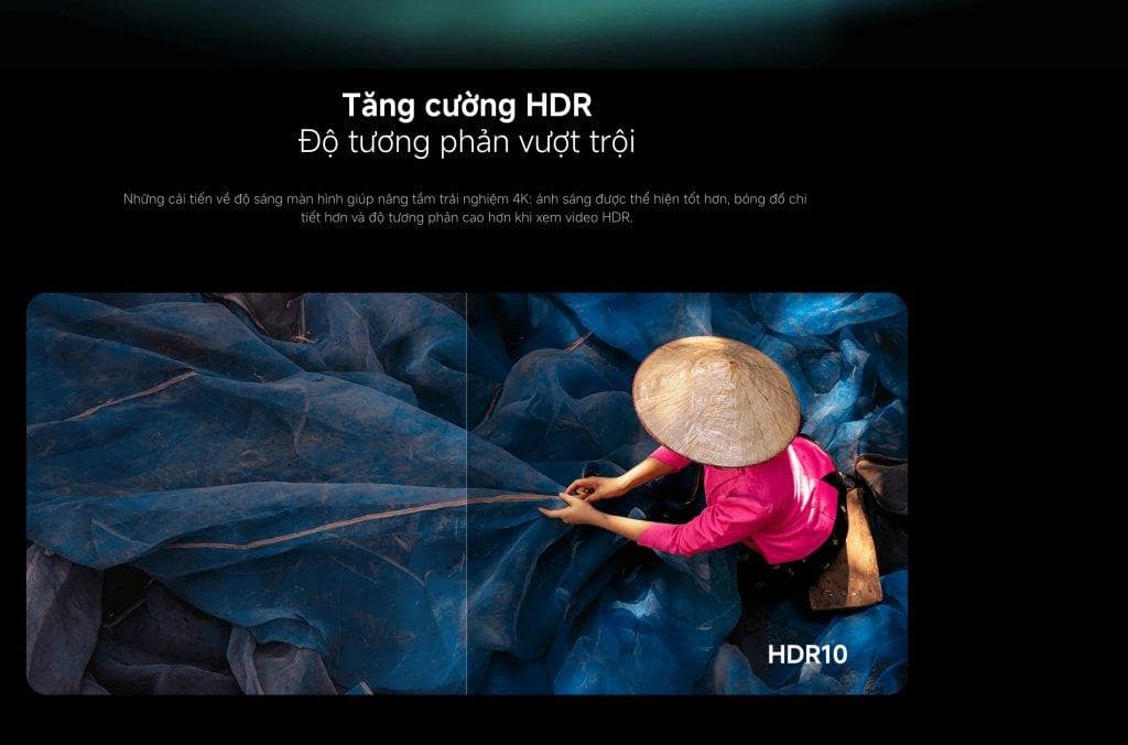 Chế độ HDR tăng tương phản trên tivi A43 quốc tế