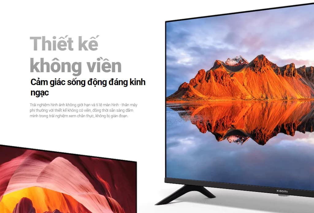 thiết kế tivi A32 xiaomi nội địa nguyên tấm tràn viền siêu mỏng