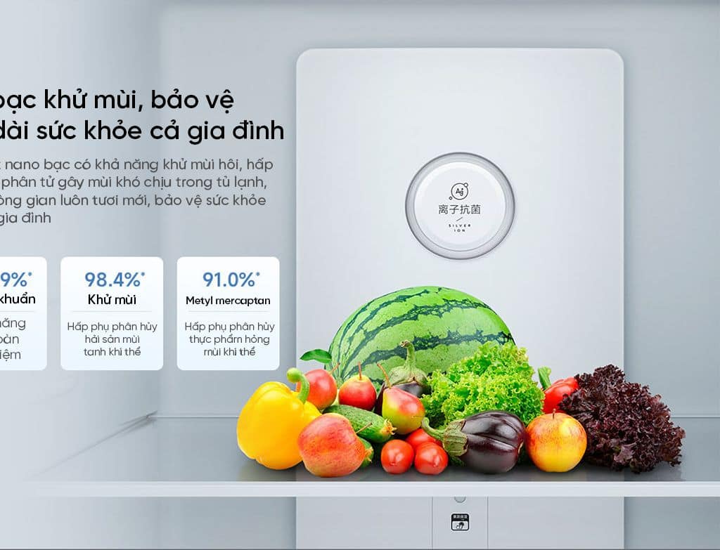 Công nghệ ion bạc khử khuẩn khử mùi của tủ lạnh
