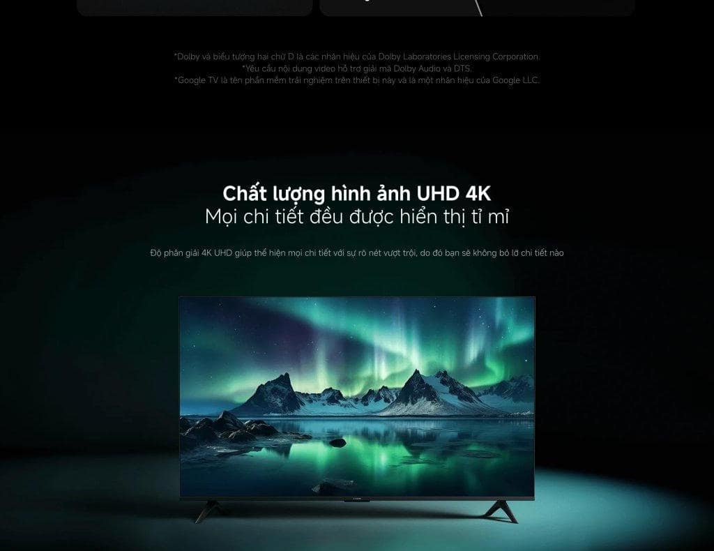 Tivi Xiaomi A 43 inch bản quốc tế 2026 màn hình 4K