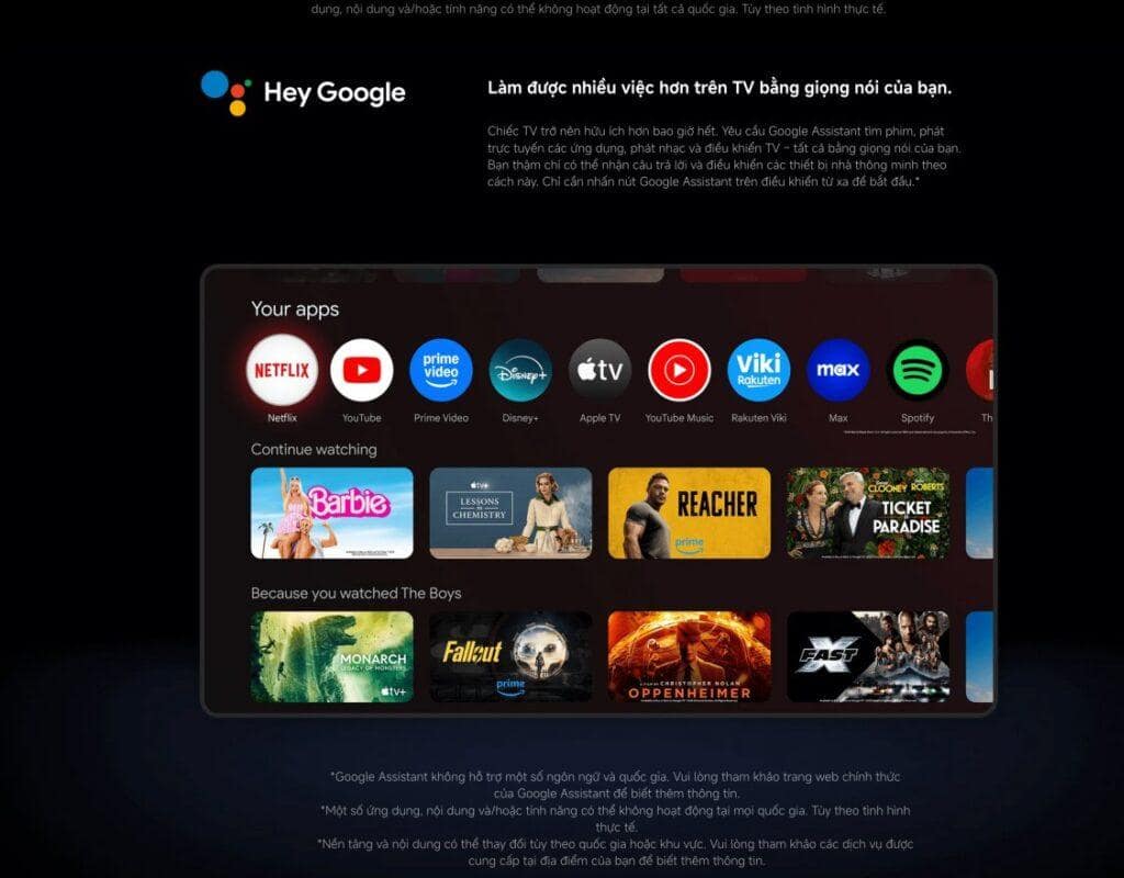 Trợ lý ảo google assistant trên tivi xiaomi 43 inch bản A