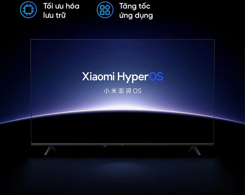 hệ điều hành HyperOS tối ưu hiệu suất trên tivi Xiaomi nội địa