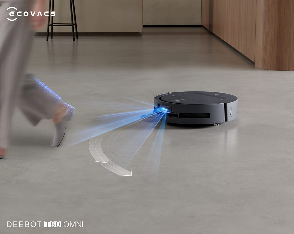 Cảm biến tránh vật cản của robot t80 omni ecovacs