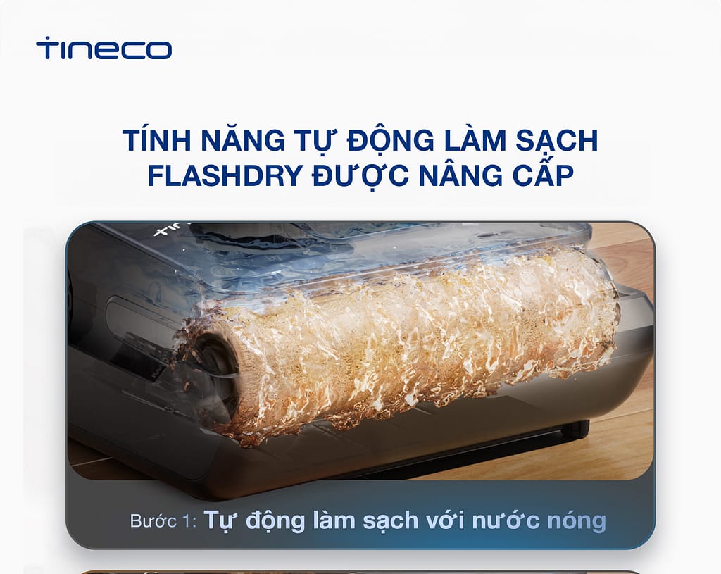 tự động giặt sấy giẻ khí nóng 85 độ