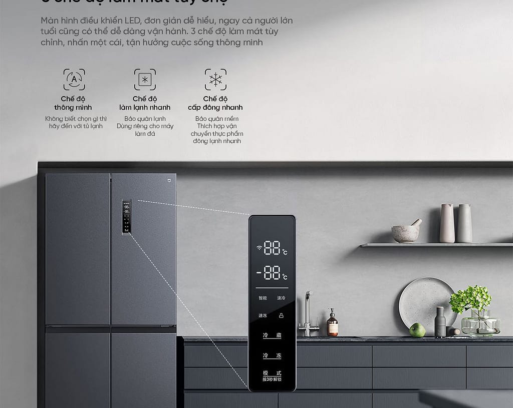 Tủ lạnh Xiaomi 430L nhiều tiện ích