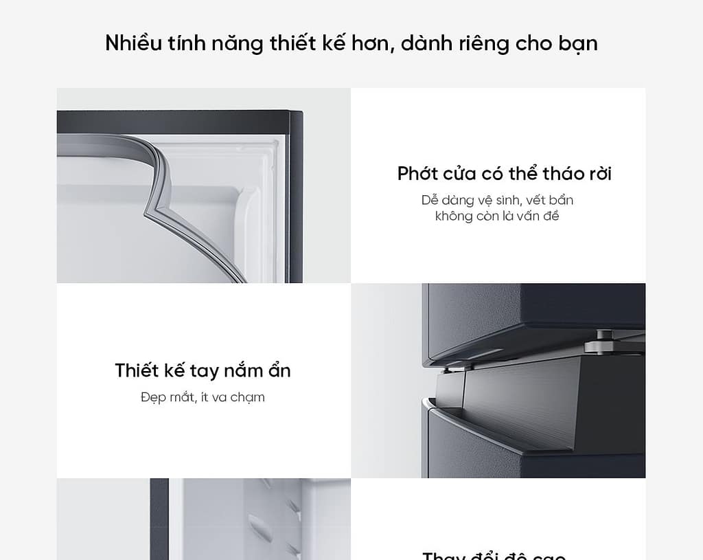 thiết kế thông minh tủ lạnh 4 cánh xiaomi 430l