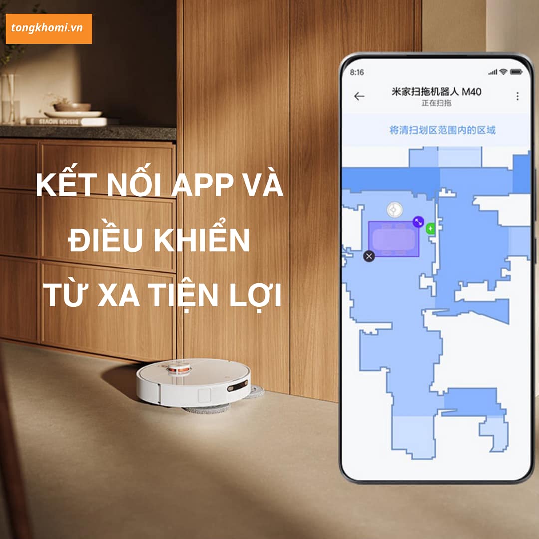 Robot hút bụi lau nhà Mijia M40 Xiaomi - Ảnh 12