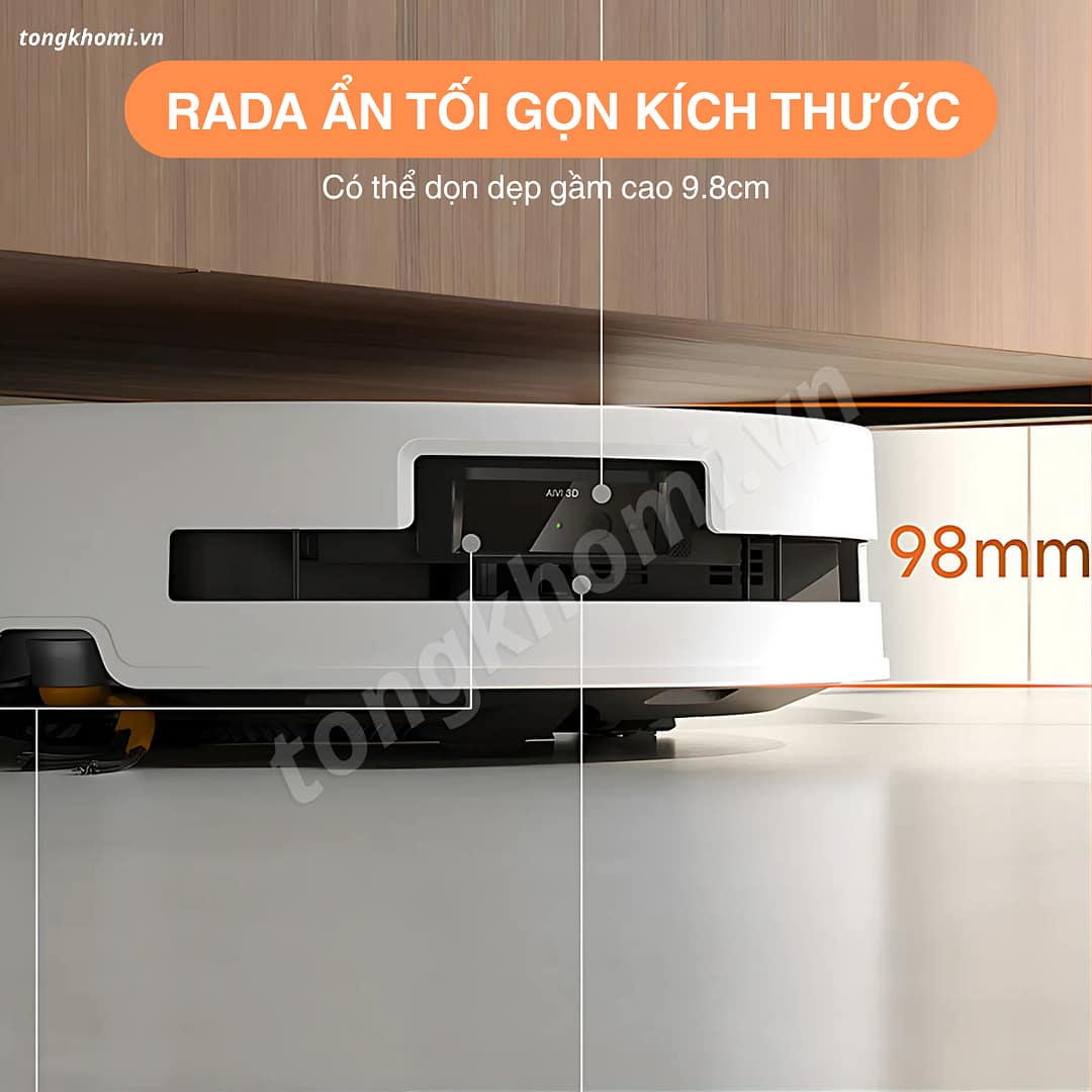 Kích thước nhỏ gọn dễ dàng lâu dọn gầm thấp