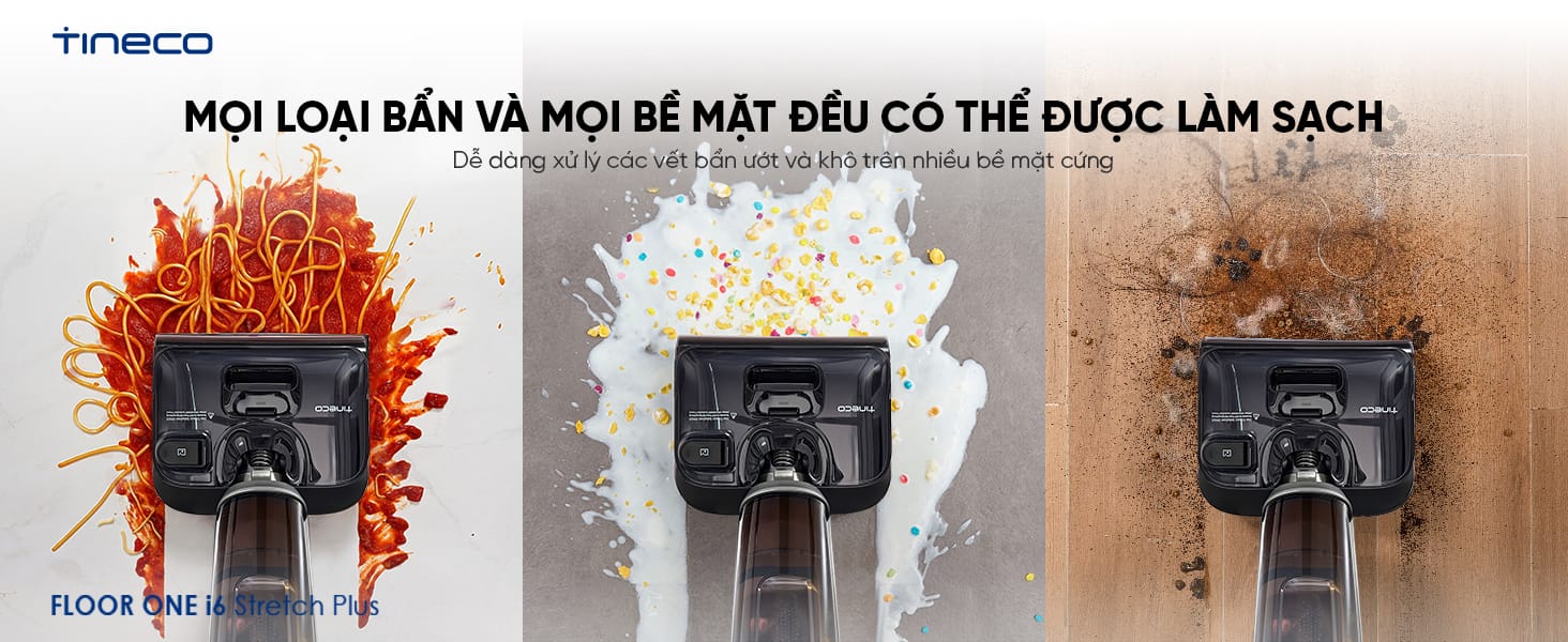 lau sạch mọi bề mặt và cả vết bẩn ướt