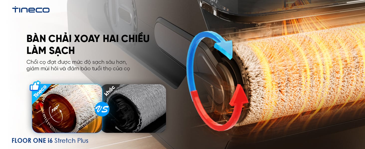 con lăn xoay chiều 720 độ sạch sâu
