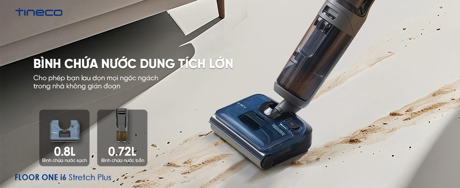 bình chứ máy tineco i6 stretch plus dung tích lớn