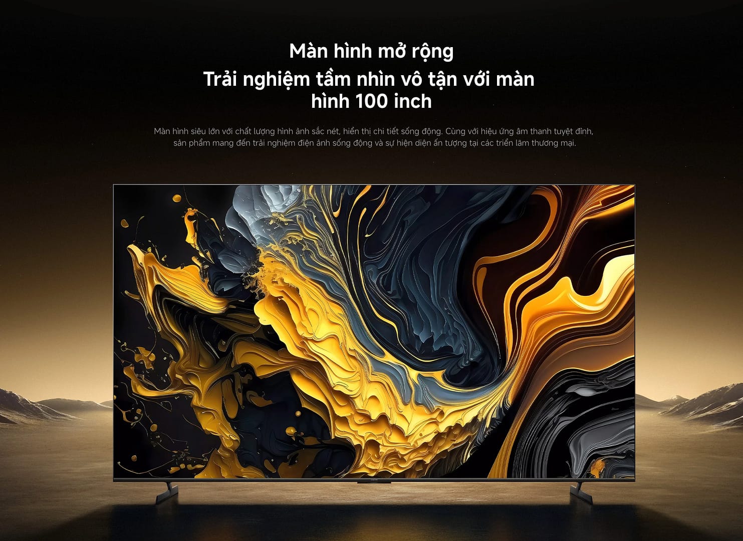 Màn hình 100 inch siêu khủng của tivi xiaomi max 100
