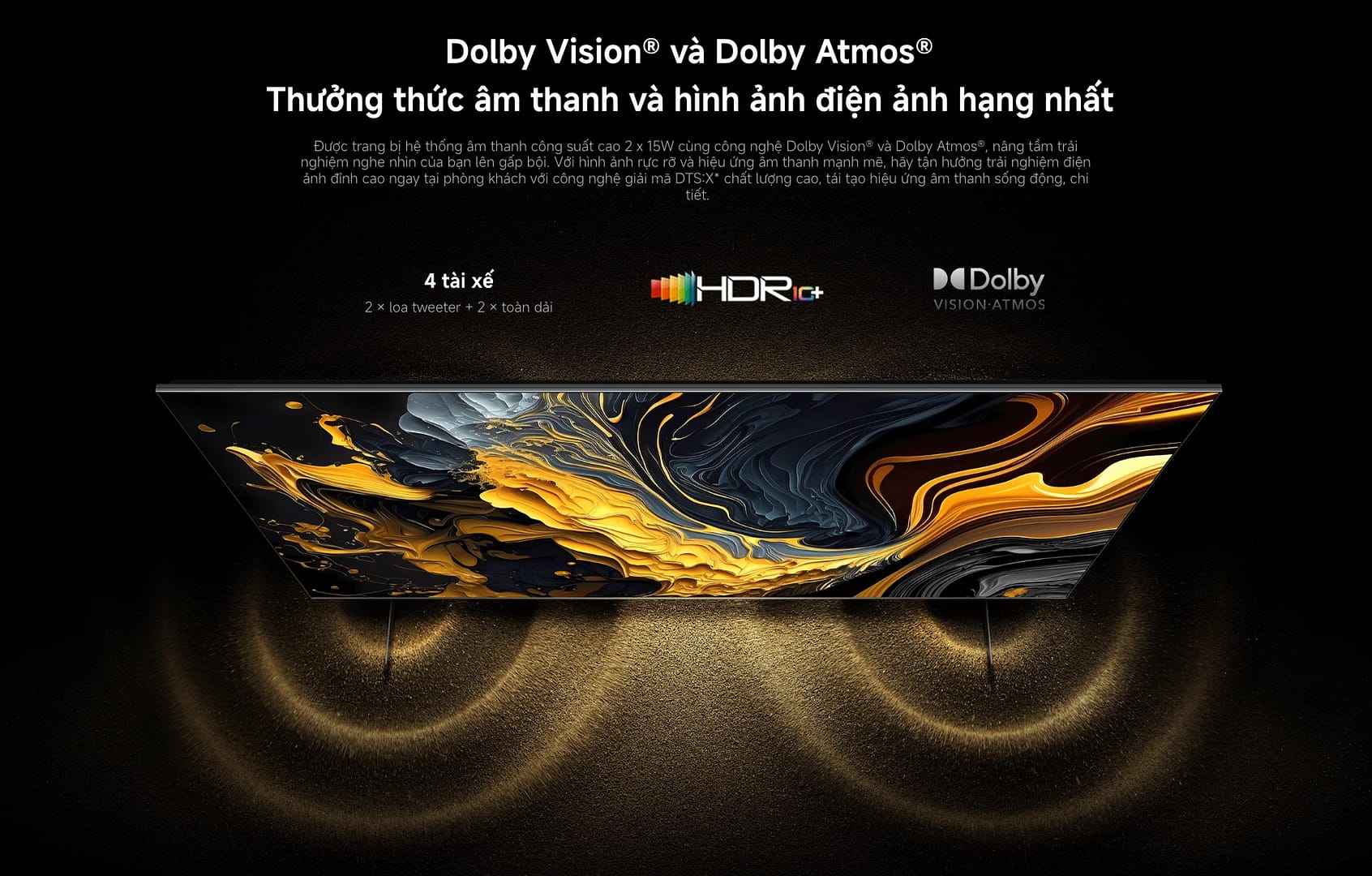 công nghệ âm thanh hiện đại trên tivi Xiaomi Max 100