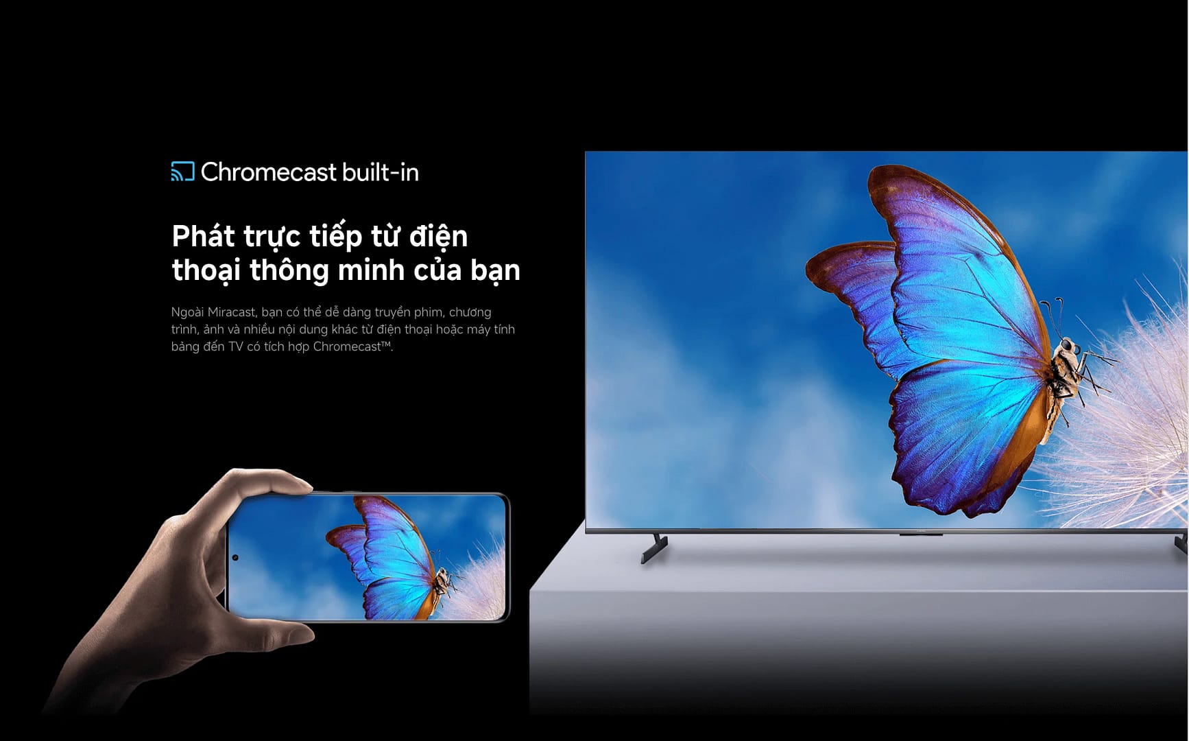 Tính năng trình chiếu màn hình điện thoại không dây
