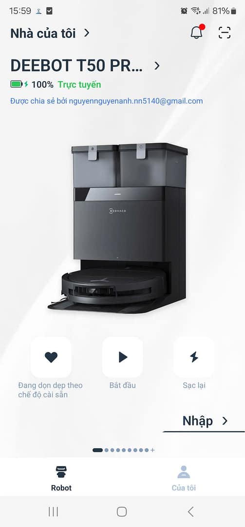 Ecovacs home điều khiển robot lau nhà tiếng Việt 1