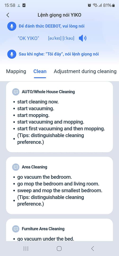 Ecovacs home điều khiển robot lau nhà tiếng Việt 2