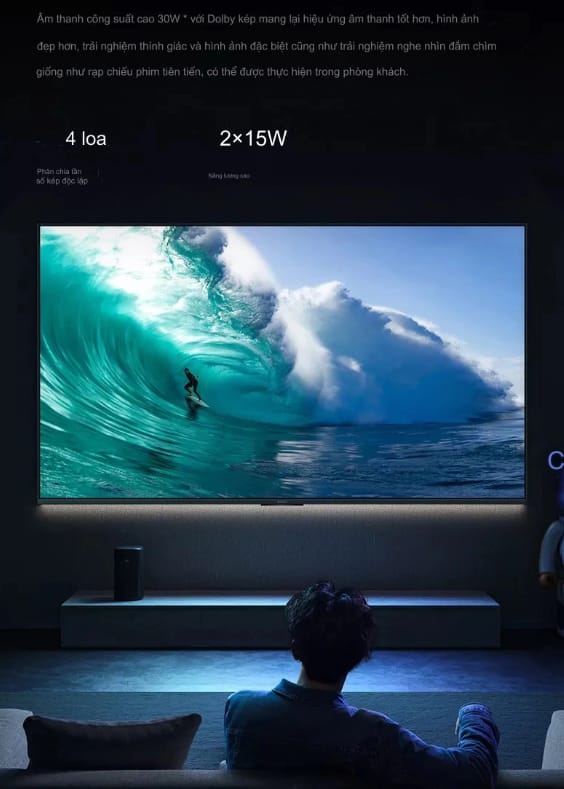 Tivi Xiaomi Max 100 inch 2025, 4K/144Hz, bộ nhớ 4G/64G bản nhập khẩu - Ảnh 5
