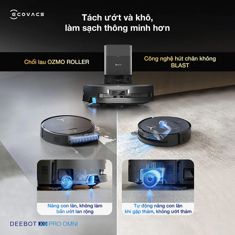 Robot X9 Pro vừa lau vừa hút chính hãng Ecovacs 1