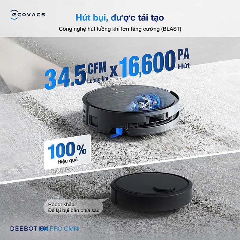 Robot hút bụi lau nhà X9 Pro chính hãng Eocvacs 4