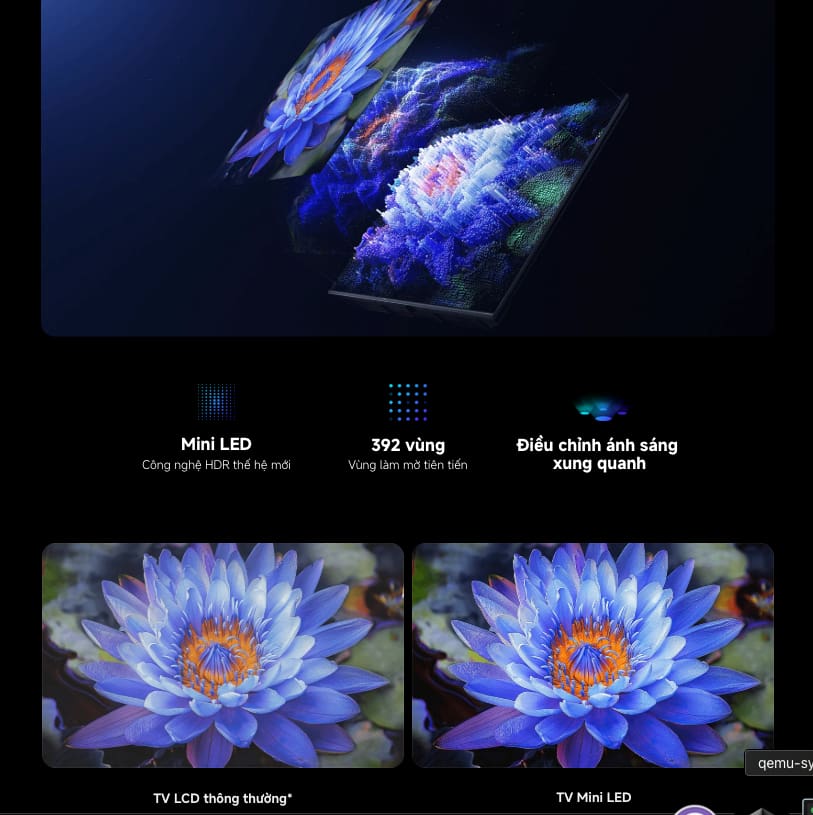 Công nghệ hình ảnh S miniled hiện đại nhất trên tivi Xiaomi