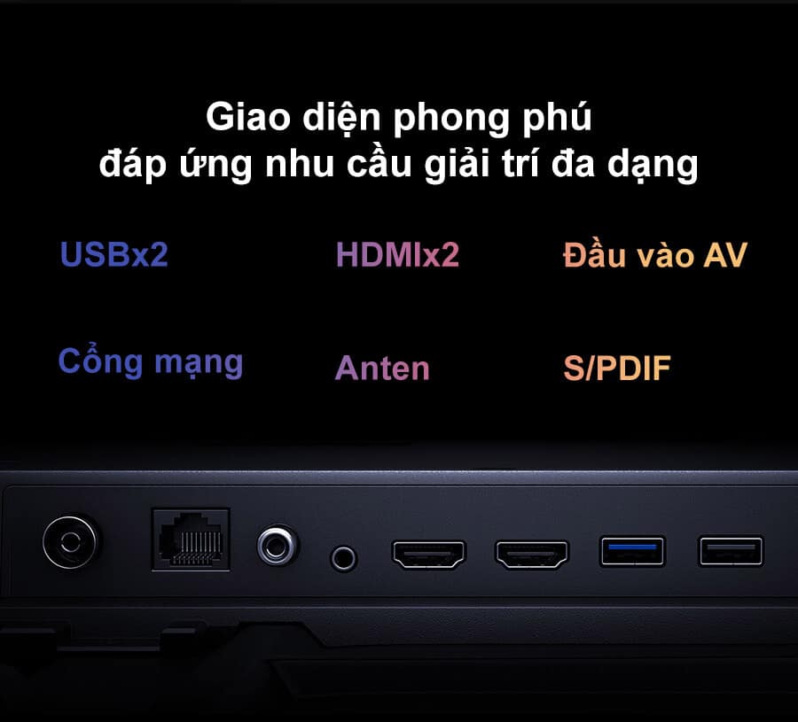tivi Xiaomi A Pro 75 inch đa dạng cổng kết nối